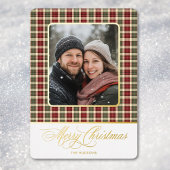 Russe Vacances Plaid Photo Joyeux Foil Noël