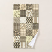 Russe Vintage Beige Patchwork Motif (Serviette à main)