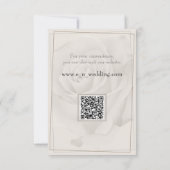 Russe White Roses Détails Mariage Carte de boîtier (Dos)