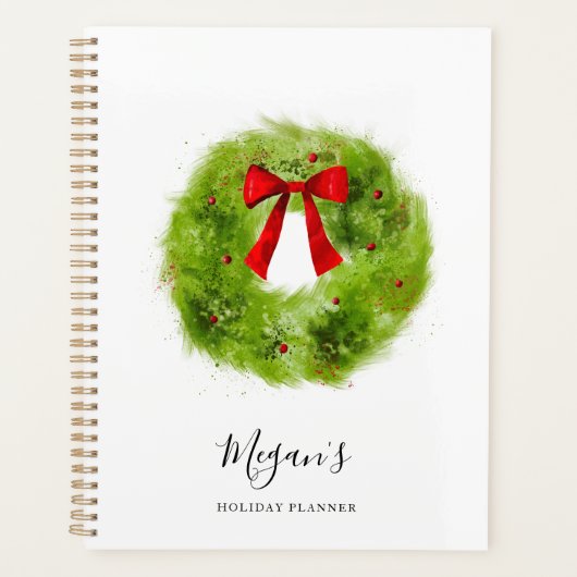 Russe Wreath Christmas Holiday Planner (Devant)