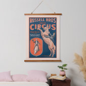 Russell Brothers Circus Poster. Hangend Wandkleed (Slaapkamer)