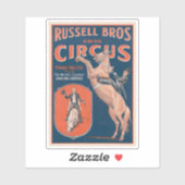  Russell Brothers Circus Poster. Sticker (Vel)