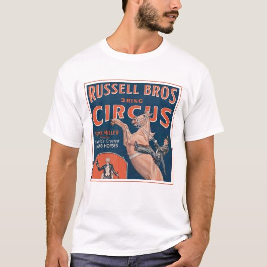  Russell Brothers Circus Poster. T-shirt (Voorkant)