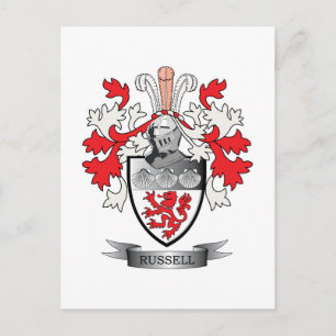 Russell Coat of Arms Briefkaart