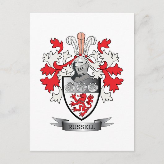 Russell Coat of Arms Briefkaart (Voorkant)