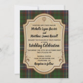Russell Tartan Wedding Invitation Kaart (Voorkant)