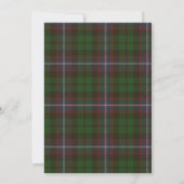 Russell Tartan Wedding Invitation Kaart (Achterkant)