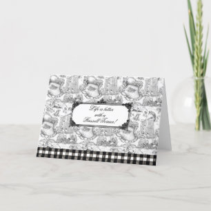 RUSSELL Terrier Black Toile Carte de remerciements