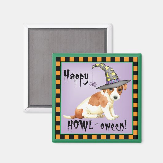 Russell Terrier Magnet de sorcière (Recto/Verso)