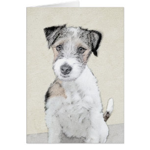 Russell Terrier Peinture rugueuse - Art Chien orig