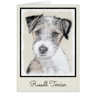 Russell Terrier Peinture rugueuse - Art Chien orig