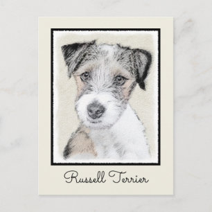 Russell Terrier Rough Painting - Original Dog Art Briefkaart
