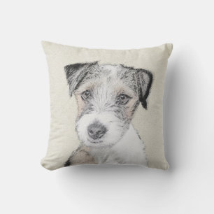 Russell Terrier Rough Painting - Original Dog Art Buitenkussen