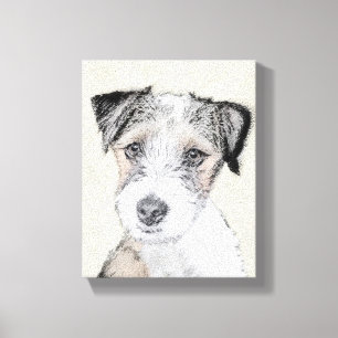Russell Terrier Rough Painting - Original Dog Art Canvas Afdruk