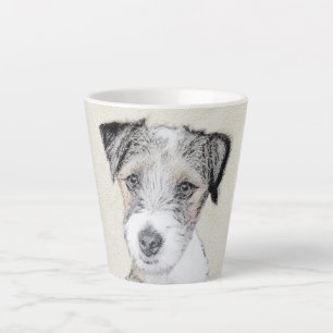 Russell Terrier Rough Painting - Original Dog Art Latte Mok