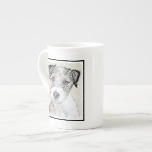 Russell Terrier Rough Painting - Original Dog Art Porselein Kop