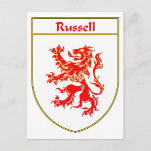 Russell Wapen / Familie Crest Briefkaart