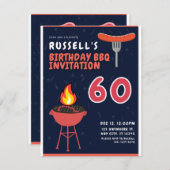 Russell's 60e verjaardag BBQ Uitnodigingen (Voorkant / Achterkant)