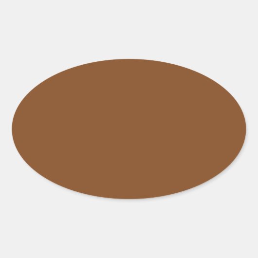 Russet Brown Oval Sticker (Voorkant)