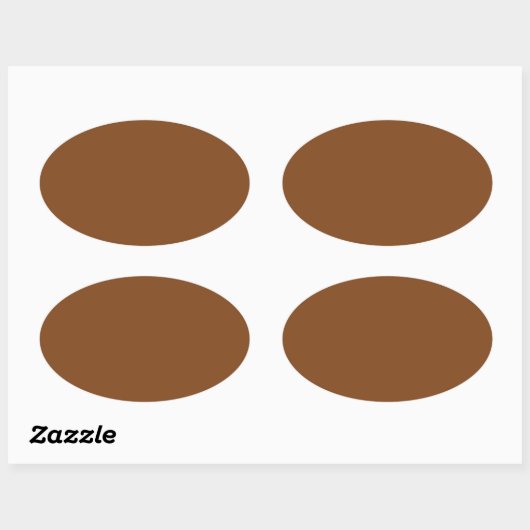 Russet Brown Oval Sticker (Vel)