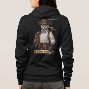Russian Blue Cowboy Kat – Vrijheid Bouwen Hoodie