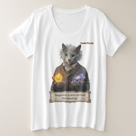 Russian Blue Einstein Cat - Imagination (Design devant)