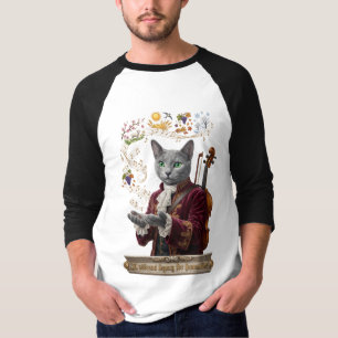 Russian Blue Vivaldi Kat: Een Levendig Erfgoed T-shirt