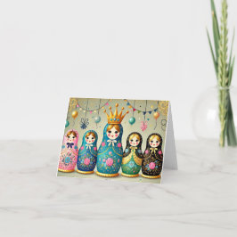 Russian Doll Birthday Kaart