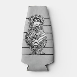 Russian Doll Grey Bottle Cooler