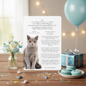 Russie Bleu Chat Anniversaire Bash Invitation
