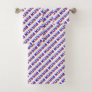 Russie Drapeau russe couleurs Motif de typographie