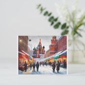 Russie, Moscou, Hiver - Carte Noël 006 (Debout devant)
