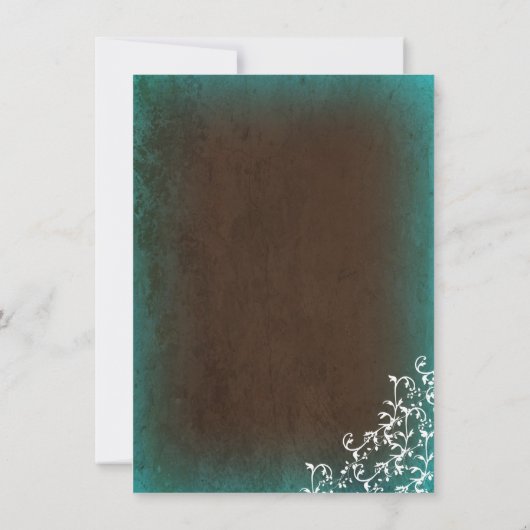 Russie Pays Turquoise Invitation à la douche nupti (Dos)