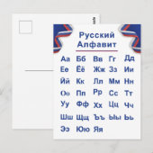 Russisch alfabet briefkaart (Voorkant / Achterkant)