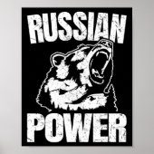 Russisch Beer Power Russian Gym Bodybuilding Russi Poster (Voorkant)