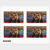 Russisch Beer Rechthoekige Sticker (Vel)