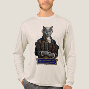 Russisch Blau Immanuel Kant Kat Tri-Blend Shirt