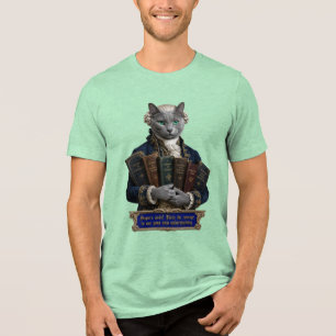 Russisch Blau Immanuel Kant Kat Tri-Blend Shirt