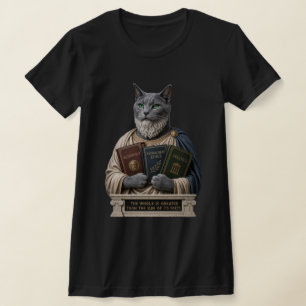 Russisch Blauw Aristoteles Kat T-shirt