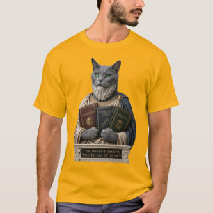 Russisch Blauw Aristoteles Kat T-shirt