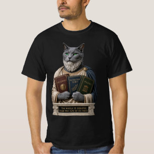 Russisch Blauw Aristoteles Kat T-shirt