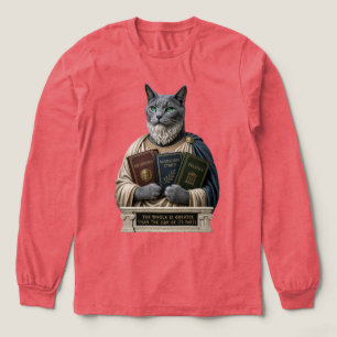 Russisch Blauw Aristoteles Kat Tri-Blend Shirt