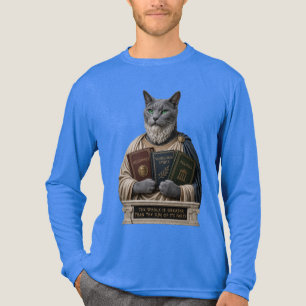 Russisch Blauw Aristoteles Kat Tri-Blend Shirt