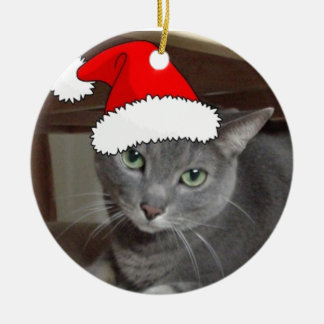 Russisch blauw kerstfeest keramisch ornament