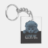 Russisch Blauw Kitten Sleutelhanger (Voorkant Links)