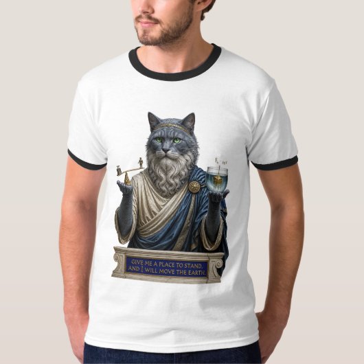 Russisch Blauwe Archimedes Kat T-shirt (Voorkant)
