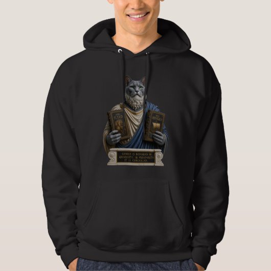 Russisch Blauwe Postduivin Kat Hoodie (Voorkant)