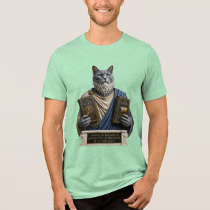 Russisch Blauwe Postduivin Kat Tri-Blend Shirt