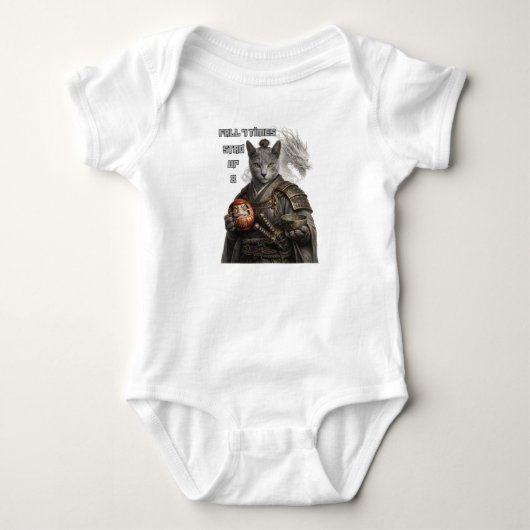 Russisch Blauwe Samurai Kat Romper (Voorkant)