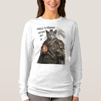 Russisch Blauwe Samurai Kat T-shirt